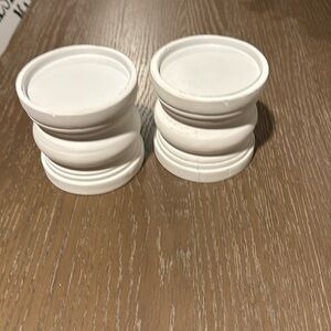 White candle holder set
